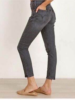 Levi's 501 S Skinny Button Fly Jeans Coal Black Grey Sz 30 NWT